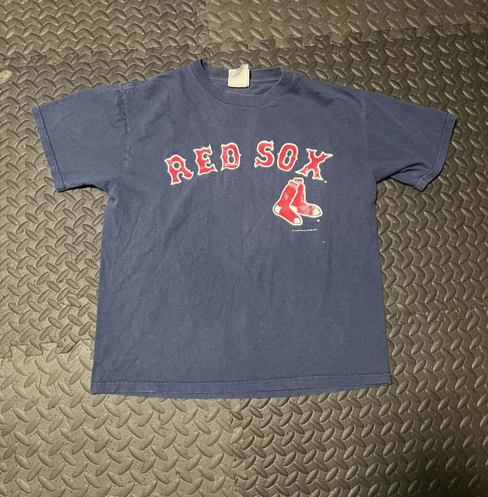 CSA Boston Red Sox Navy Blue T-Shirt Size M MLB Baseball Tee